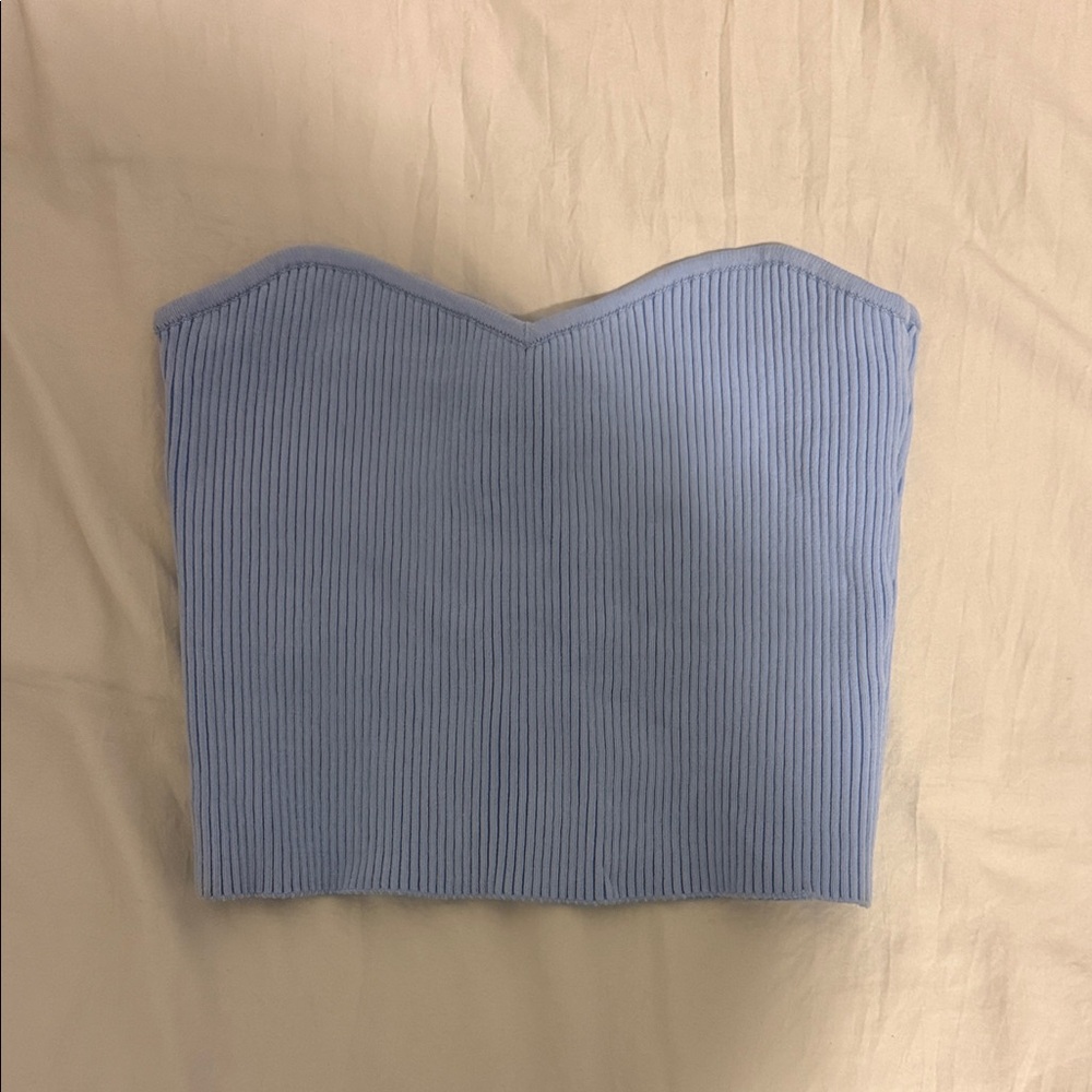 Purple Ribbed Women's tube top